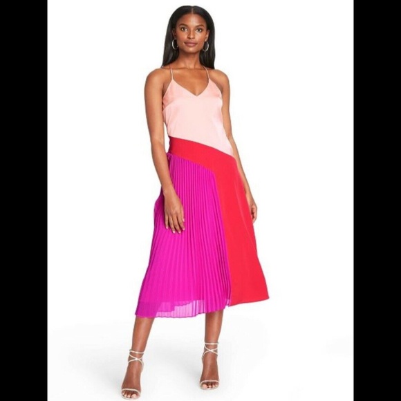 Cushnie Dresses & Skirts - Cushnie Colorblock Pleated Dress (NWOT)